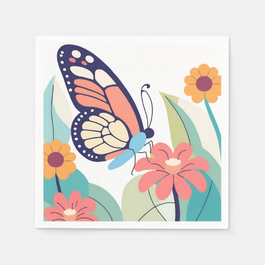 Vlindertuin Servet (Voorkant)