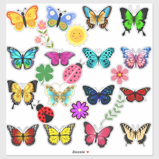 Vlindertuin Sticker Collectie (Vel)