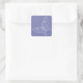 Vlindertuin Vlinder Blauw Vierkante Sticker (Tas)