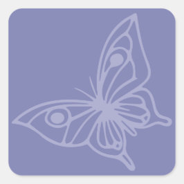 Vlindertuin Vlinder Blauw Vierkante Sticker