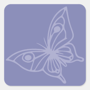 Vlindertuin Vlinder Blauw Vierkante Sticker