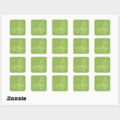 Vlindertuin Vlinder Groen Vierkante Sticker (Vel)