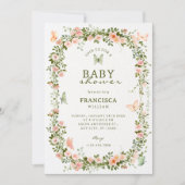 Vlindertuin vlinders baby shower kaart (Voorkant)