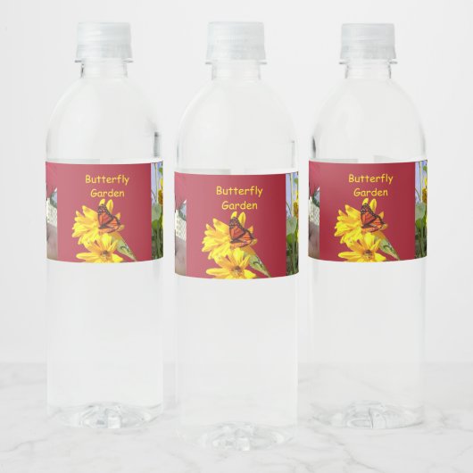 Vlindertuin Waterfles Etiket (Flessen)