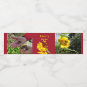 Vlindertuin Waterfles Etiket (Enkel label)