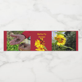Vlindertuin Waterfles Etiket
