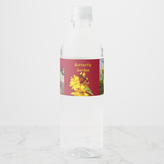 Vlindertuin Waterfles Etiket (Voorkant)