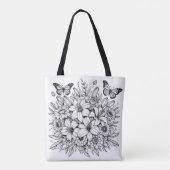 vlindertuinkleuring tote bag (Achterkant)