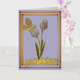 Vlindertulpen Folie Wenskaart