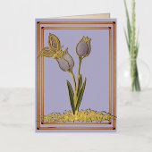 Vlindertulpen Folie Wenskaart (Voorkant)