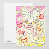 Vlindervalentinakaart Feestdagenkaart (Voorkant / Achterkant)