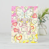 Vlindervalentinakaart Feestdagenkaart (Staand voorkant)