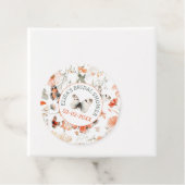 Vlinderveld Aquarel Aangepaste Bruidsdouche Bedankjes Labels (In situ)