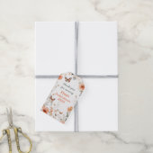 Vlinderveld Aquarel Bruidsdouche Aangepast Cadeaulabel (Met Touw)