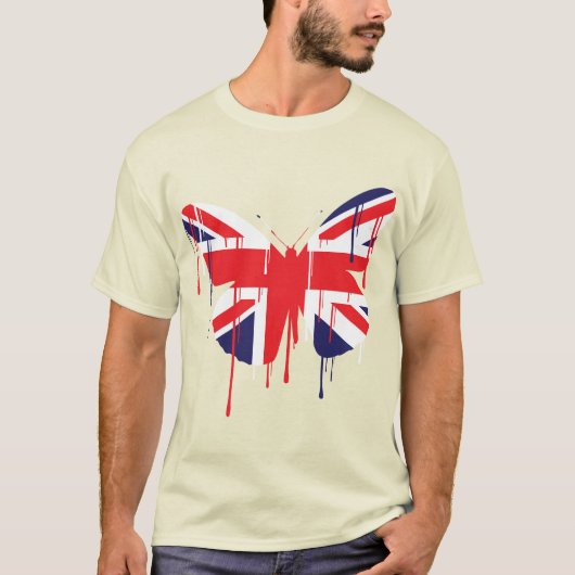 Vlinderverf loopt Kinder T-shirt (Voorkant)