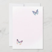 Vlinderverjaardagsfeest Nodig Pastelvlinders uit Kaart (Achterkant)