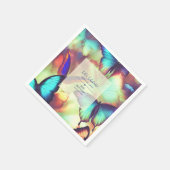 vlinderverjaardagspapier servet (Hoek)