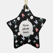 Vlinderversieringen voor de kerstboom keramisch ornament (Links)