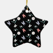 Vlinderversieringen voor de kerstboom keramisch ornament (Achterkant)