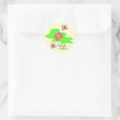 Vlinderverzamelaar Ronde Sticker (Tas)