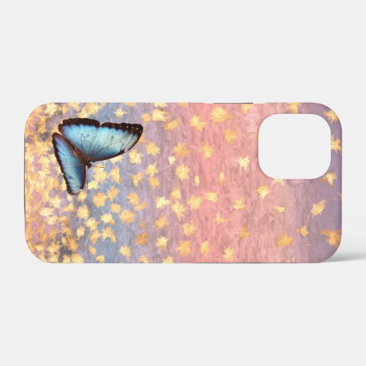 Vlindervet Roos goudvlokken Abstract ontwerp Case-Mate iPhone Case (Achterkant (horizontaal))