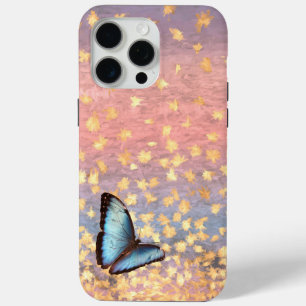 Vlindervet Roos goudvlokken Abstract ontwerp iPhone 15 Pro Max Hoesje