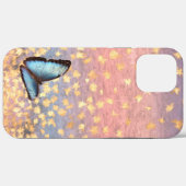 Vlindervet Roos goudvlokken Abstract ontwerp Case-Mate iPhone Case (Achterkant (horizontaal))