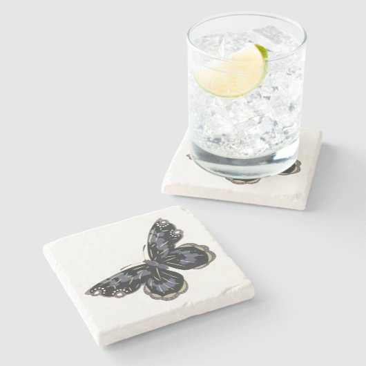  vlindervierkant stenen onderzetter (Zijkant)