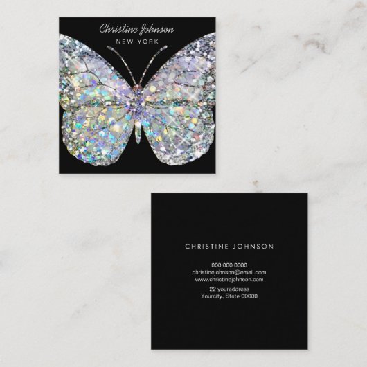 vlindervierkant visitekaartje (Voorkant / Achterkant)