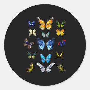 vlindervis collectie vlinderbotanisch . ronde sticker