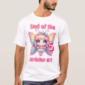 Vlindervis regenboog fee papa van het meisje dat j t-shirt (Voorkant)