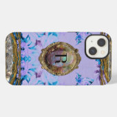 Vlindervlaggige Delight Monogram II iPhone Hoesje (Achterkant horizontaal)