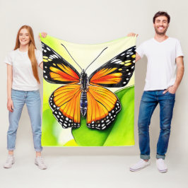 Vlindervleugel Detail Design Fleece Deken