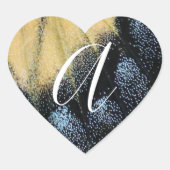 Vlindervleugel van de Tijgerzwaluwstaart Hart Sticker (Voorkant)