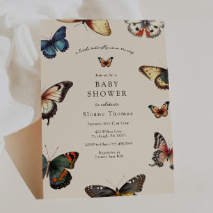 Vlindervleugels Baby Shower Kaart