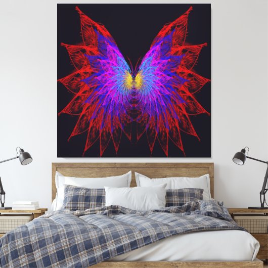 Vlindervleugels Canvas Afdruk (Insitu (Slaapkamer))