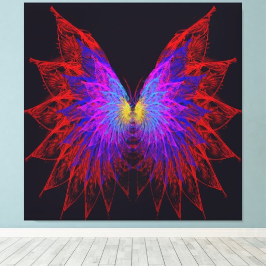 Vlindervleugels Canvas Afdruk (Insitu (Houten vloer))