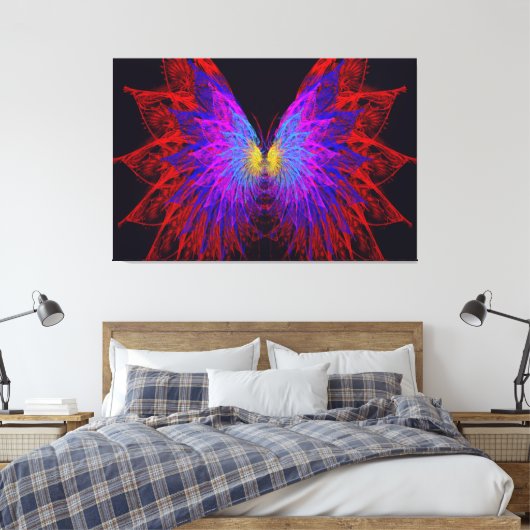 Vlindervleugels Canvas Afdruk (Insitu (Slaapkamer))