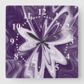 vlindervleugels vierkante klok (Voorkant)