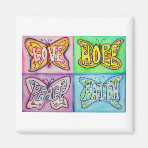 Vlindervleugels Word Art Inspiratie Koelkast Magne Magneet