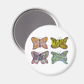 Vlindervleugels Word Art Inspiratie Koelkast Magne Magneet (Voorkant / Achterkant)