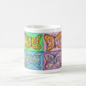 Vlindervleugels Word Art Inspirerend koffiemokken Koffiemok (Center)