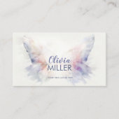 Vlindervleugels - zacht pastel abstract visitekaartje (Voorkant)