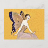vlindervleugelvleugels van de fae Blond haar Briefkaart (Voorkant)
