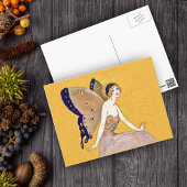 vlindervleugelvleugels van de fae Blond haar Briefkaart