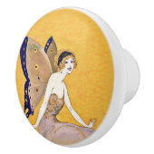 vlindervleugelvleugels van de fae Blond haar Keramische Knop (Rechts)