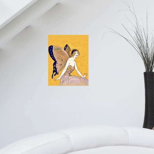  vlindervleugelvleugels van de fae Blond haar Poster