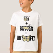 Vlindervlieg plus Butter Funny Pun T-shirt (Voorkant)