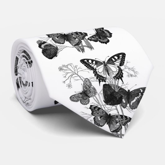  vlindervliegen afdrukken stropdas (Opgerold)