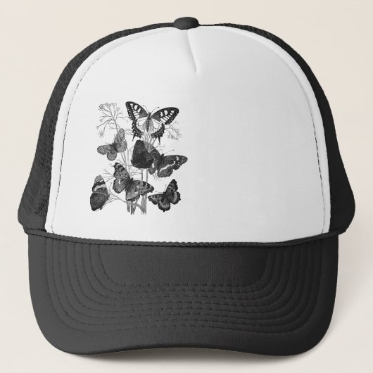  vlindervliegen afdrukken trucker pet (Voorkant)